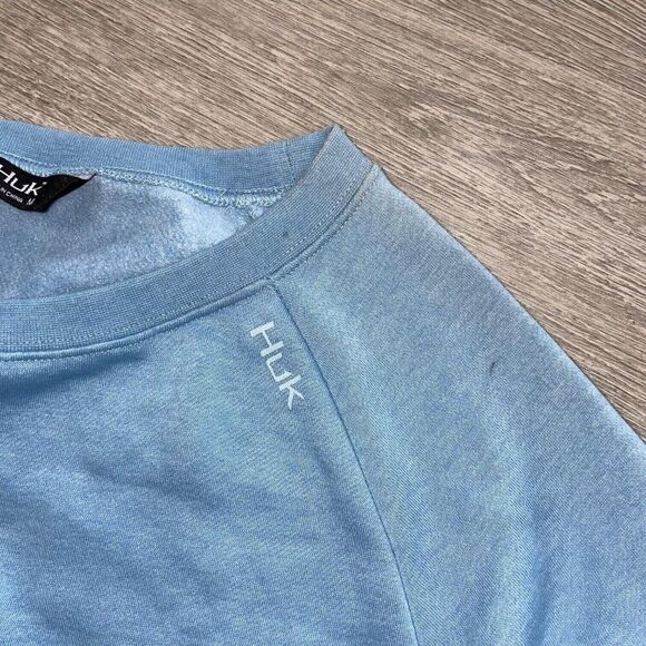 Huk Performance Women Medium Fleece Sweatshirt Crewneck Pullover Fishing Outdoor - Picture 5 of 14